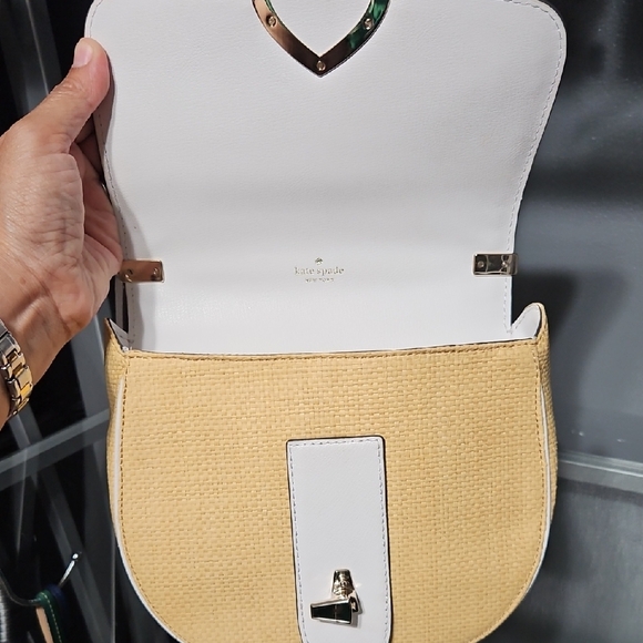 KATE SPADE NWOT ROBYN SADDLE BAG Crossbody with Chain Strap - Picture 6 of 11